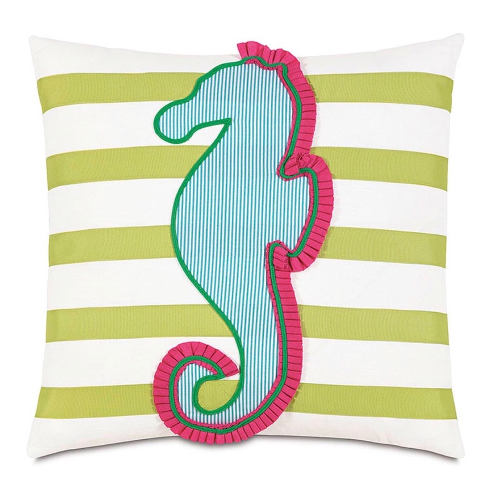 Eastern Accents Seahorse Pillow Cover NEW